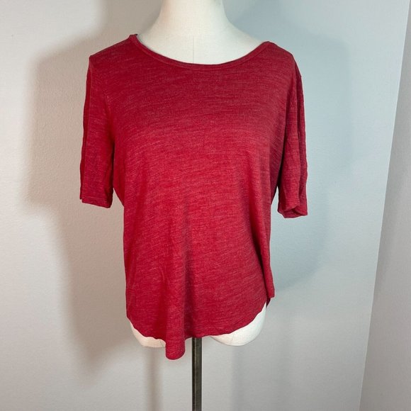 Madewell Tops - Madewell L Large Womens T Tee Shirt Knit Top Red